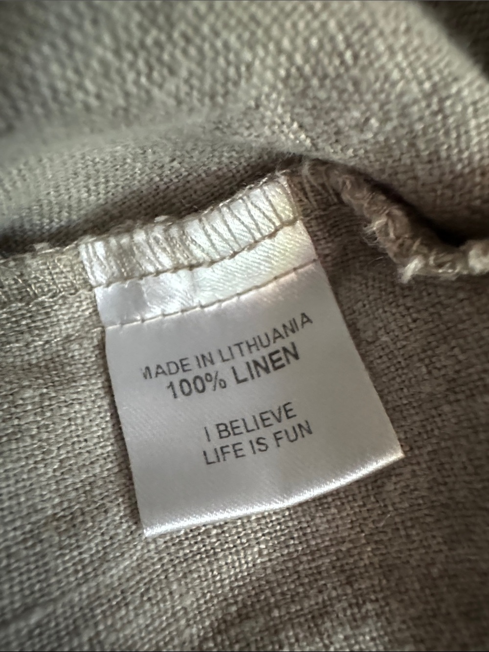 Flax 100% Lithuanian Linen Pull-on Stretch-Waist Cropped Pants Natural Beige | P - Picture 5 of 6